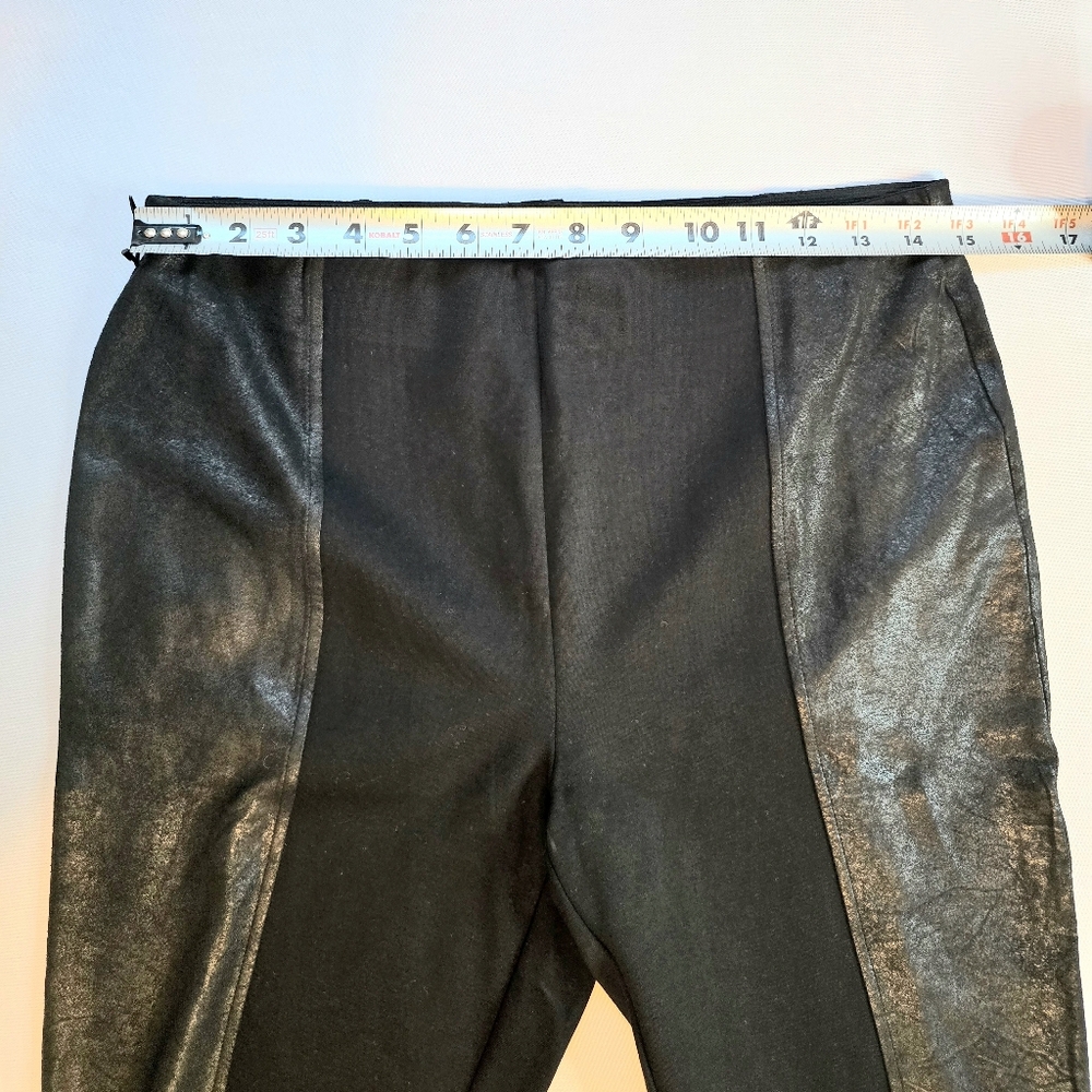 NWT NU Denmark Women's Black Suede Leggings Size Large - Picture 6 of 8